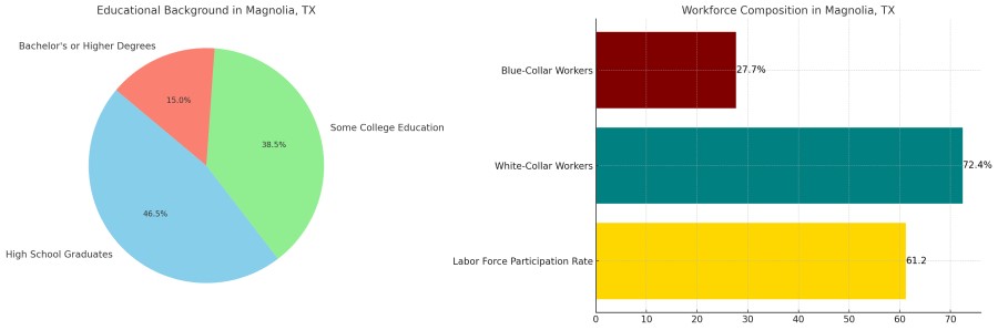 economic indicators and workforce composition in magnolia, tx