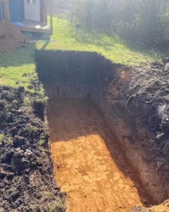 digging for septic installation