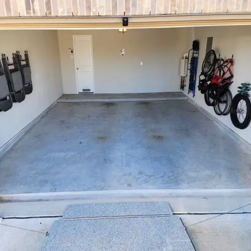 garage floor before epoxy coating