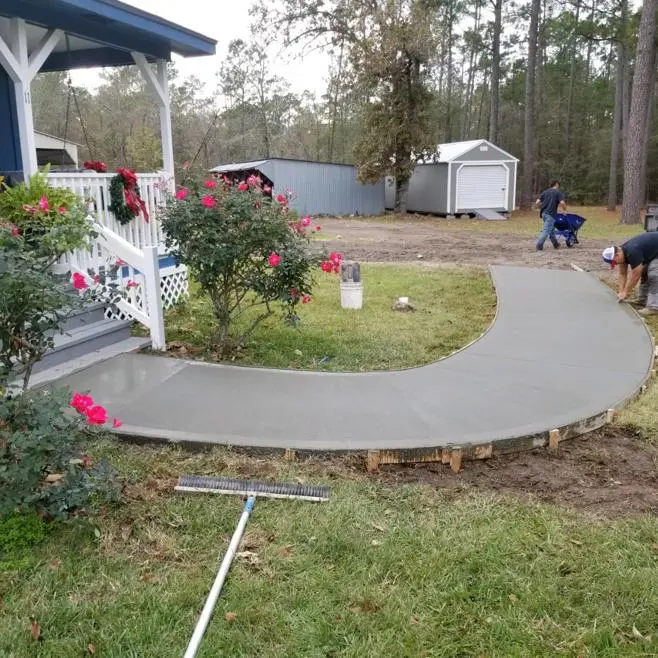 new sidewalk in Conroe Texas