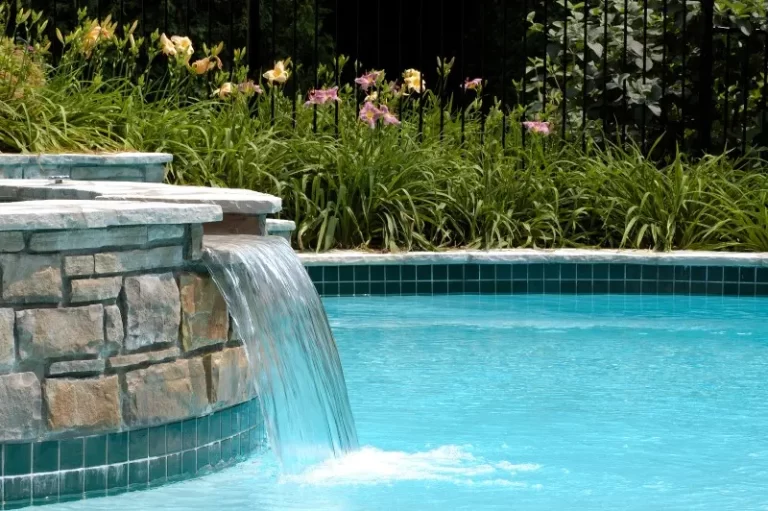 pool water fall add on from backyard a gan