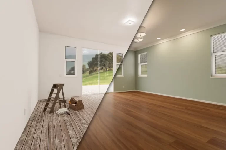 home remodel new wood floors refurbished by montgomery fence and deck company