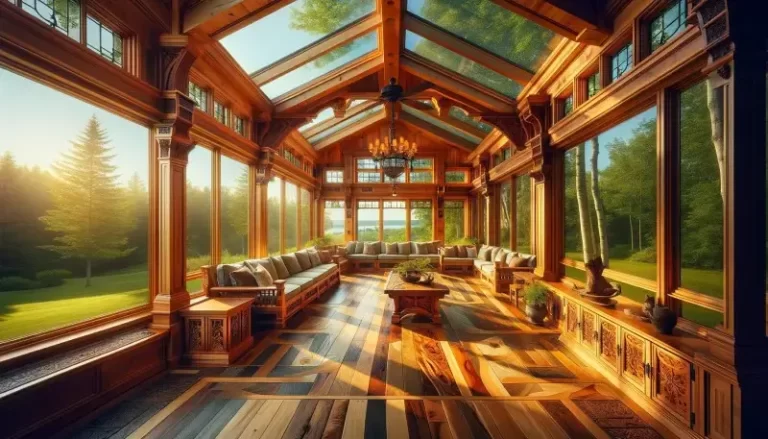 wood sunroom