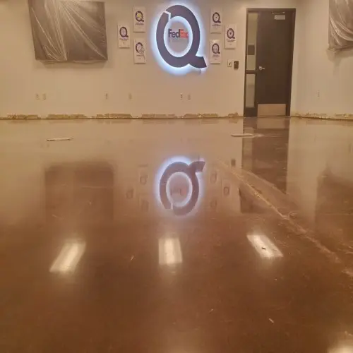 business with stained and polished concrete flooring