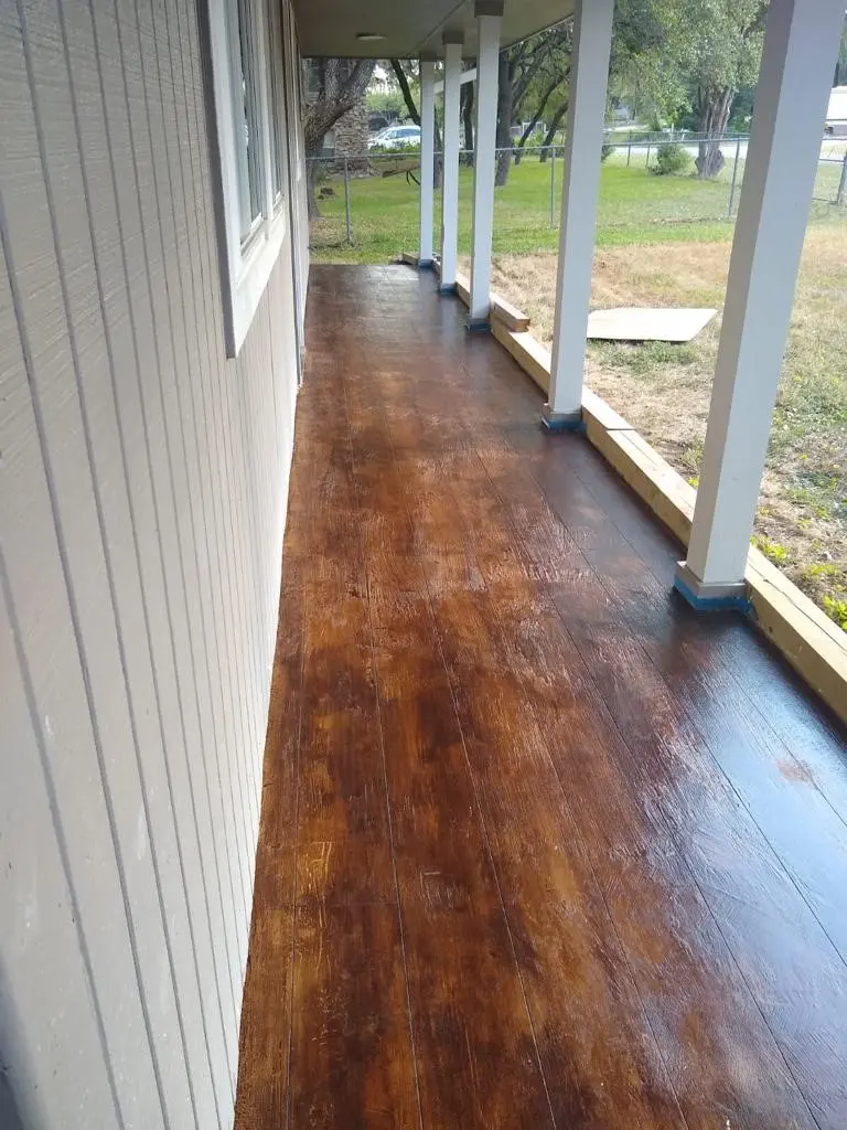 after concrete wood texture