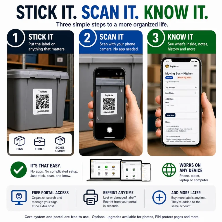 stick it scan it know it with tapnota